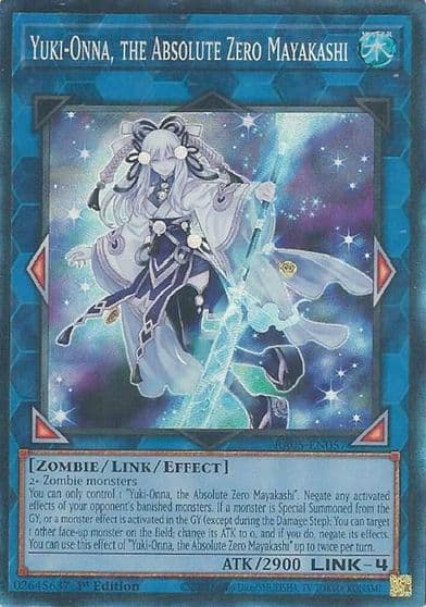 Yuki Onna the Absolute Zero Mayakashi Collectors Rare Rarity Collection 5 Yu-Gi-Oh! card