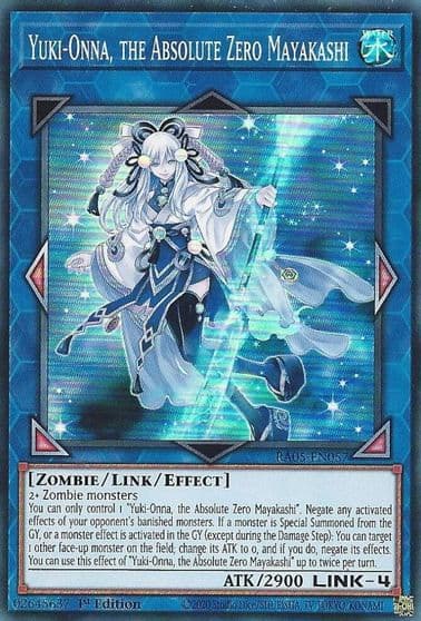 Yuki Onna the Absolute Zero Mayakashi Rarity Collection 5 Yu-Gi-Oh! card