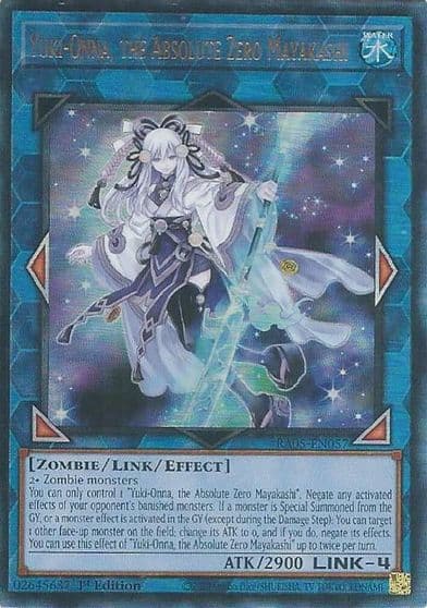 Yuki Onna the Absolute Zero Mayakashi Ultimate Rare Rarity Collection 5 Yu-Gi-Oh! card