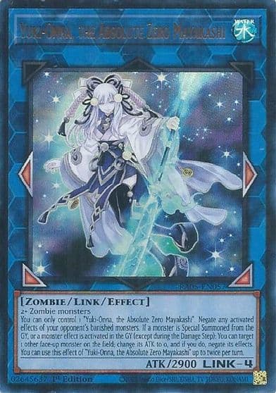 Yuki Onna the Absolute Zero Mayakashi Ultra Rare Rarity Collection 5 Yu-Gi-Oh! card