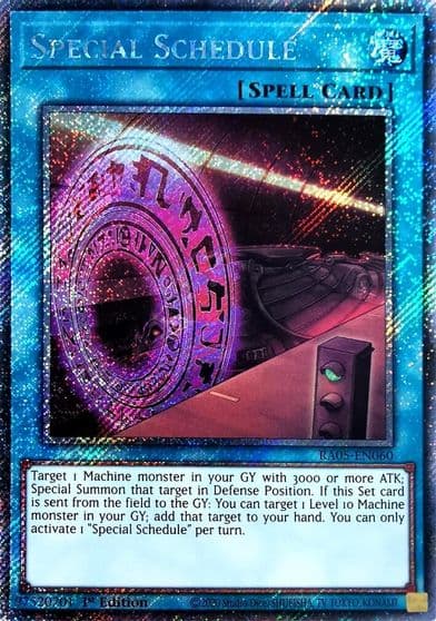 Special Schedule Platinum Secret Rare Rarity Collection 5 Yu-Gi-Oh! card
