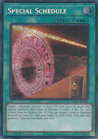 Special Schedule Secret Rare Rarity Collection 5 Yu-Gi-Oh! card