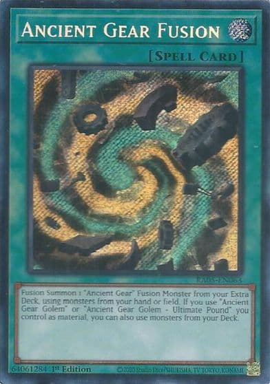 Ancient Gear Fusion Secret Rare Rarity Collection 5 Yu-Gi-Oh! card