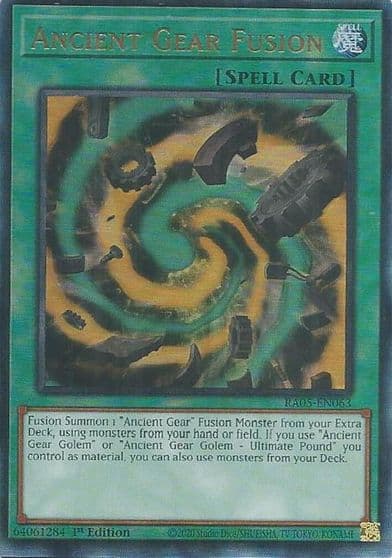 Ancient Gear Fusion Ultimate Rare Rarity Collection 5 Yu-Gi-Oh! card