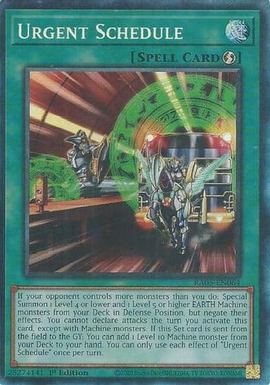 Urgent Schedule Collectors Rare Rarity Collection 5 Yu-Gi-Oh! card