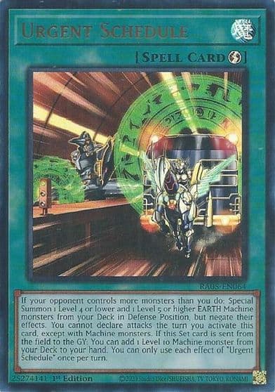 Urgent Schedule Ultra Rare Rarity Collection 5 Yu-Gi-Oh! card