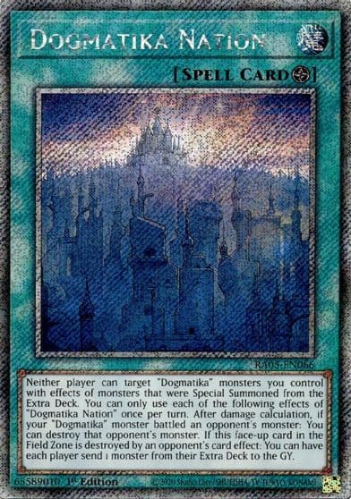 Dogmatika Nation Platinum Secret Rare Rarity Collection 5 Yu-Gi-Oh! card