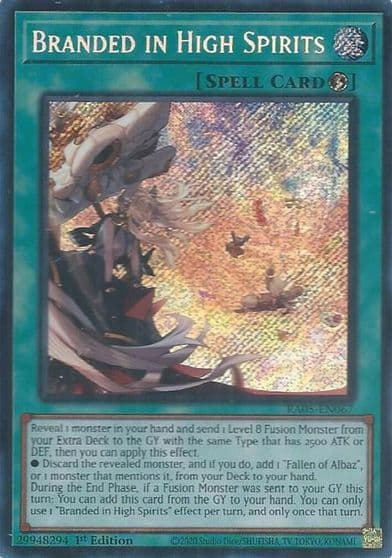Branded in High Spirits Secret Rare Rarity Collection 5 Yu-Gi-Oh! card