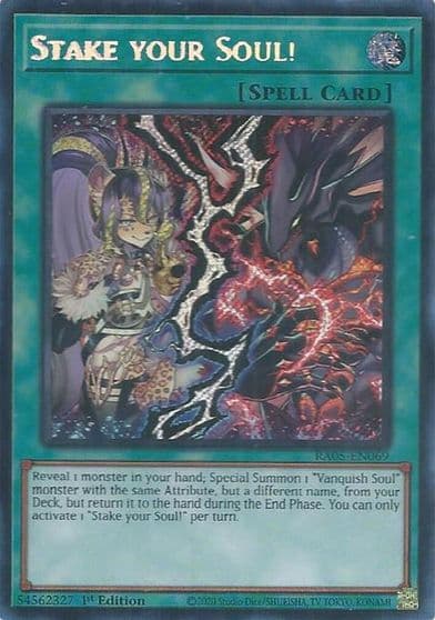 Stake your Soul Secret Rare Rarity Collection 5 Yu-Gi-Oh! card