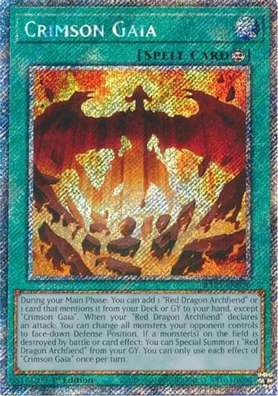 Crimson Gaia Platinum Secret Rare Rarity Collection 5 Yu-Gi-Oh! card