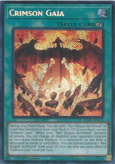 Crimson Gaia Secret Rare Rarity Collection 5 Yu-Gi-Oh! card