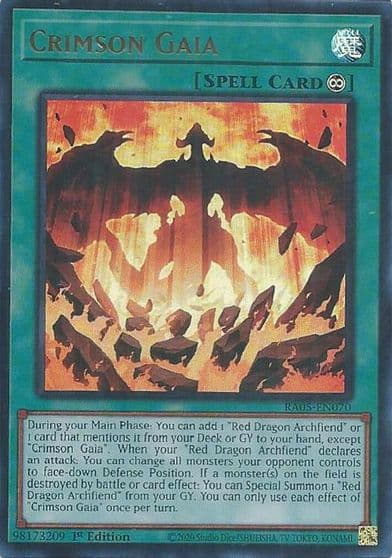 Crimson Gaia Ultra Rare Rarity Collection 5 Yu-Gi-Oh! card