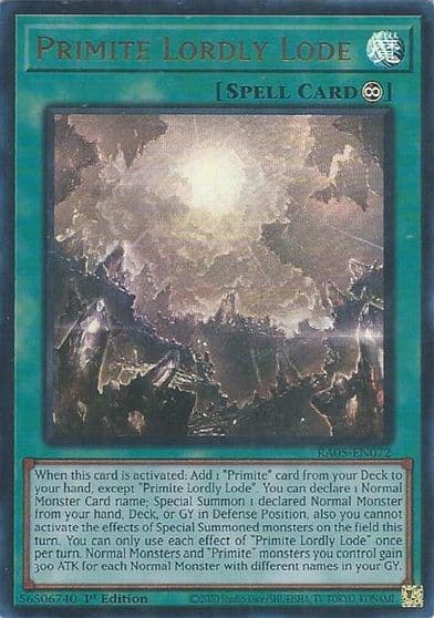 Primite Lordly Lode Ultra Rare Rarity Collection 5 Yu-Gi-Oh! card