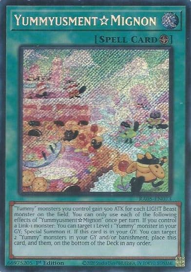 YummyusmentMignon Secret Rare Rarity Collection 5 Yu-Gi-Oh! card