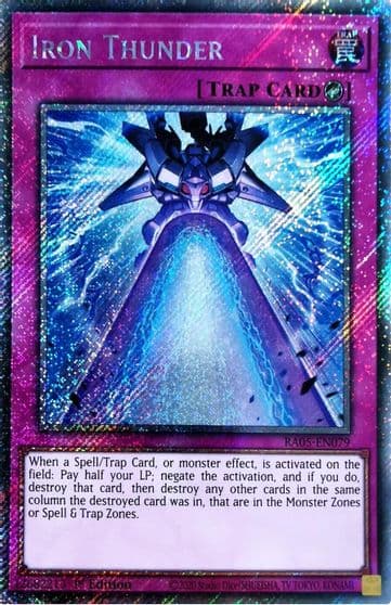 Iron Thunder Platinum Secret Rare Rarity Collection 5 Yu-Gi-Oh! card