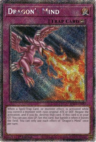 Dragons Mind Platinum Secret Rare Rarity Collection 5 Yu-Gi-Oh! card