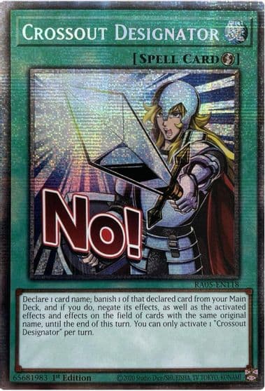 Crossout Designator Starlight Rare Rarity Collection 5 Yu-Gi-Oh! card