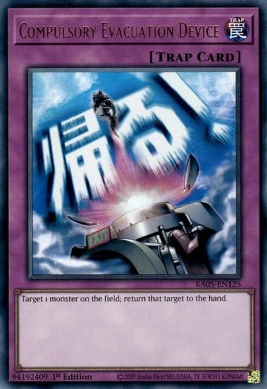 Compulsory Evacuation Device Rarity Collection 5 Yu-Gi-Oh! card