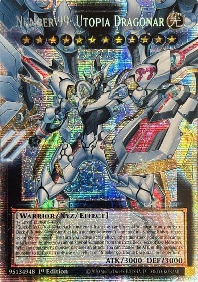 Number 99 Utopia Dragonar Starlight Rare Rarity Collection 5 Yu-Gi-Oh! card