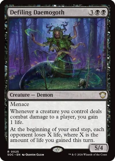 Defiling Daemogoth Commander: Secrets of Strixhaven Magic card
