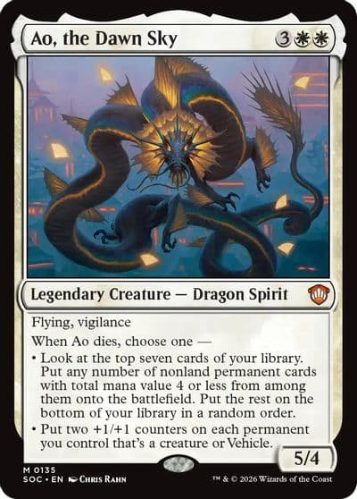 Ao the Dawn Sky Commander: Secrets of Strixhaven Magic card