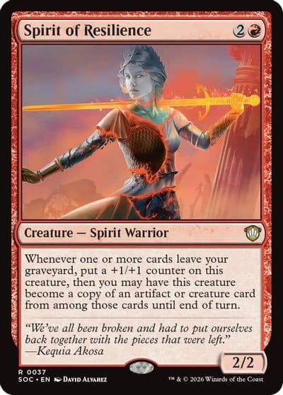 Spirit of Resilience Commander: Secrets of Strixhaven Magic card