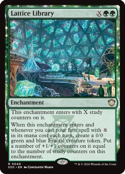 Lattice Library Commander: Secrets of Strixhaven Magic card