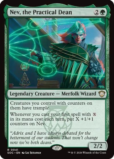 Nev the Practical Dean Commander: Secrets of Strixhaven Magic card