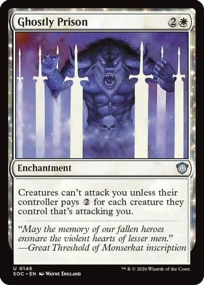 Ghostly Prison Commander: Secrets of Strixhaven Magic card