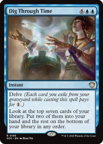 Dig Through Time Commander: Secrets of Strixhaven Magic card
