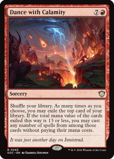 Dance with Calamity Commander: Secrets of Strixhaven Magic card