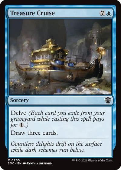 Treasure Cruise Commander: Secrets of Strixhaven Magic card