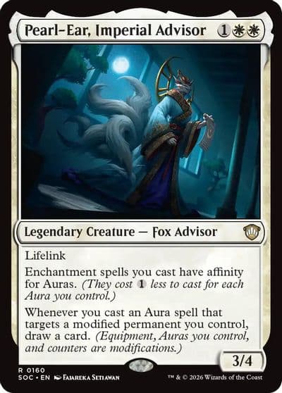 Pearl Ear Imperial Advisor Commander: Secrets of Strixhaven Magic card