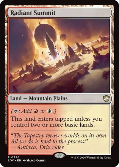 Radiant Summit Commander: Secrets of Strixhaven Magic card