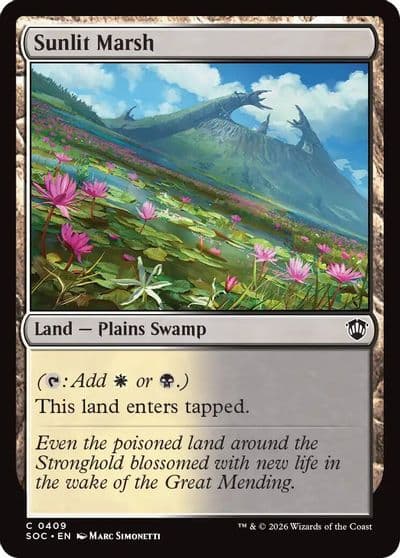 Sunlit Marsh Commander: Secrets of Strixhaven Magic card