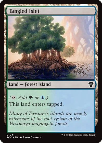 Tangled Islet Commander: Secrets of Strixhaven Magic card