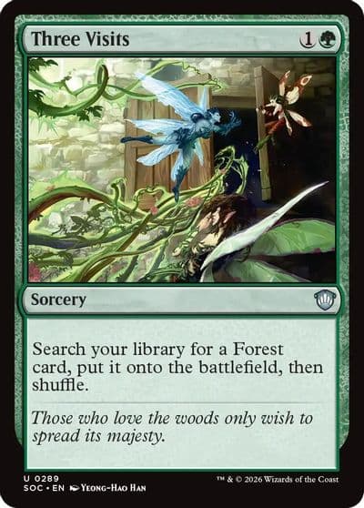 Three Visits Commander: Secrets of Strixhaven Magic card
