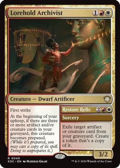 Lorehold Archivist Commander: Secrets of Strixhaven Magic card