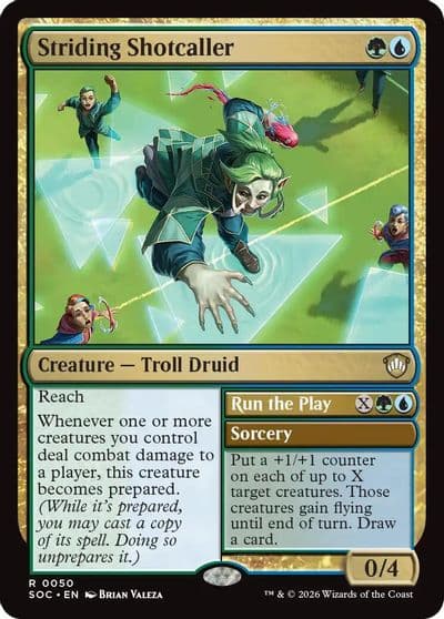 Striding Shotcaller Commander: Secrets of Strixhaven Magic card