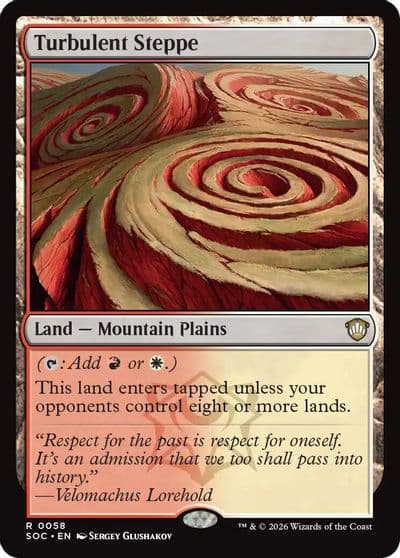 Turbulent Steppe Commander: Secrets of Strixhaven Magic card