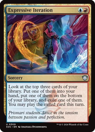 Expressive Iteration Commander: Secrets of Strixhaven Magic card