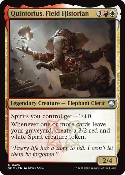 Quintorius Field Historian Commander: Secrets of Strixhaven Magic card