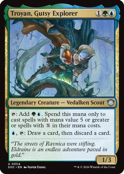 Troyan Gutsy Explorer Commander: Secrets of Strixhaven Magic card