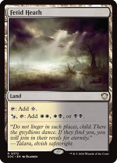 Fetid Heath Commander: Secrets of Strixhaven Magic card