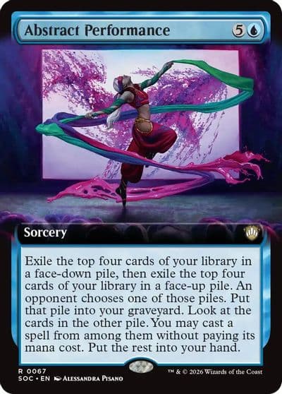 Abstract Performance Extended Art Commander: Secrets of Strixhaven Magic card