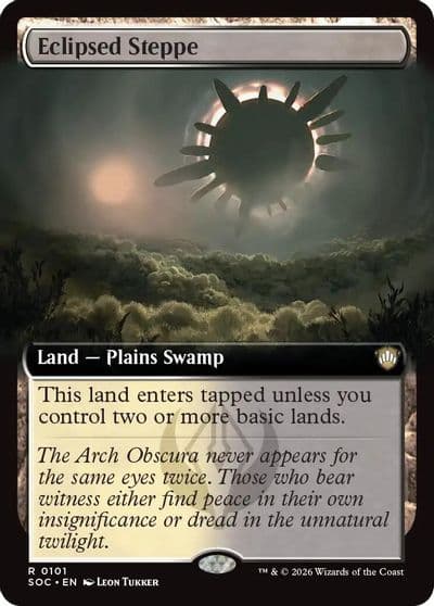 Eclipsed Steppe Extended Art Commander: Secrets of Strixhaven Magic card