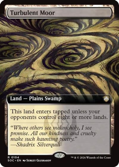 Turbulent Moor Extended Art Commander: Secrets of Strixhaven Magic card