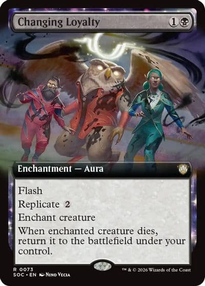 Changing Loyalty Extended Art Commander: Secrets of Strixhaven Magic card