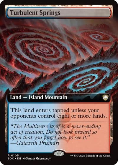 Turbulent Springs Extended Art Commander: Secrets of Strixhaven Magic card