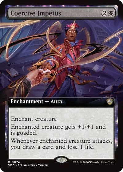Coercive Impetus Extended Art Commander: Secrets of Strixhaven Magic card